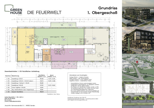 Grundriss Greenhouse Senden 1. Obergeschoss